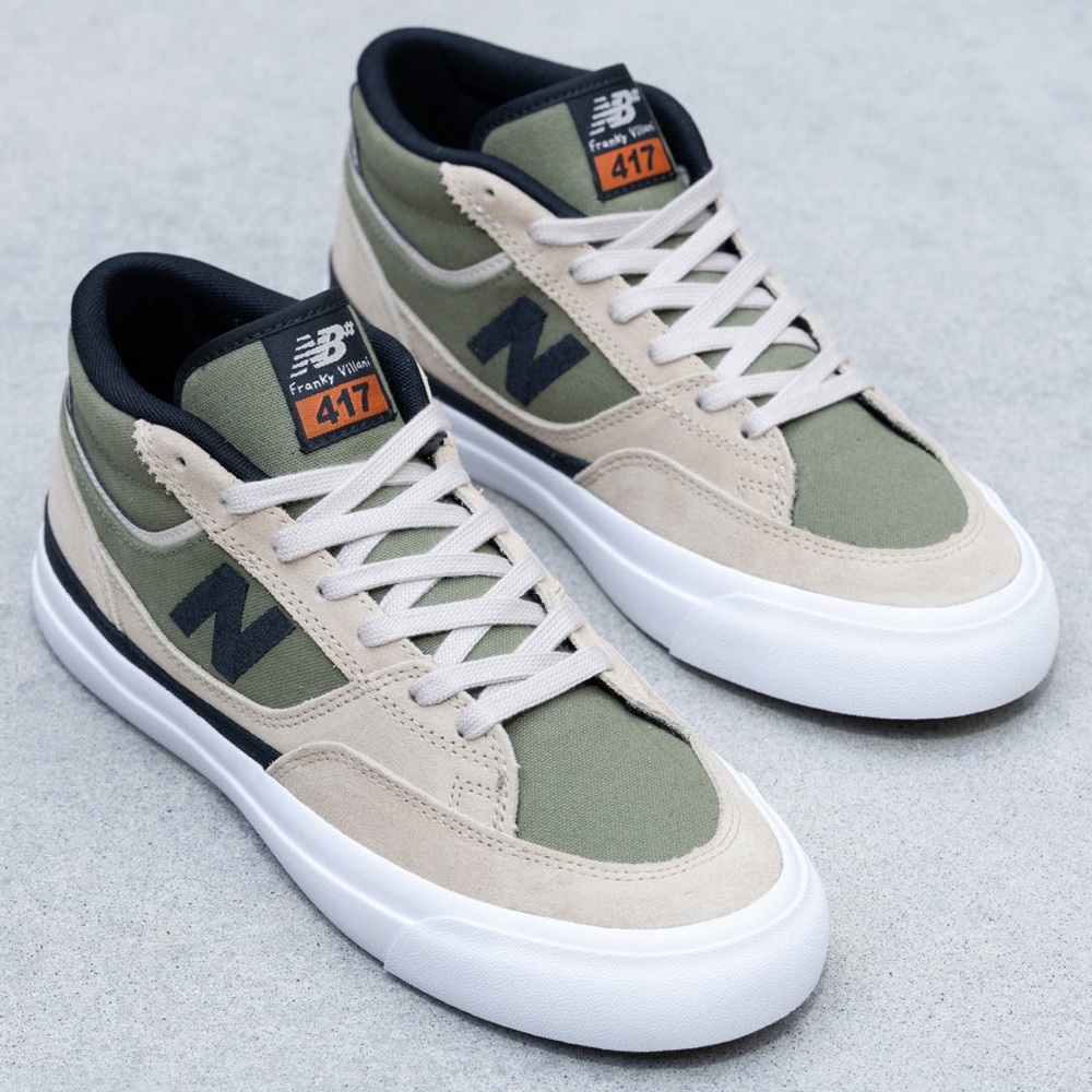 New Balance 417 Sneakers in Olive Green and Tan